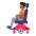 Person In Motorized Wheelchair Flat Medium Dark Emoji from Fluent Emoji Flat Set