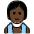 Person In Steamy Room Dark Skin Tone Emoji from OpenMoji Set