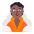 Person In Steamy Room Flat Medium Dark Emoji from Fluent Emoji Flat Set