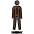 Person In Suit Levitating Dark Skin Tone Emoji from OpenMoji Set