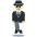 Person In Suit Levitating Medium Light Skin Tone Emoji from Twemoji Set