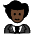 Person In Tuxedo Dark Skin Tone Emoji from OpenMoji Set