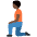 Person Kneeling Dark Skin Tone Emoji from Twemoji Set