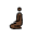 Person Kneeling Dark Skin Tone Emoji from OpenMoji Set