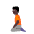 Person Kneeling Flat Dark Emoji from Fluent Emoji Flat Set