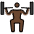 Person Lifting Weights Dark Skin Tone Emoji from OpenMoji Set