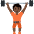 Person Lifting Weights Dark Skin Tone Emoji from Twemoji Set