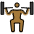 Person Lifting Weights Medium Dark Skin Tone Emoji from OpenMoji Set