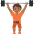 Person Lifting Weights Medium Dark Skin Tone Emoji from Twemoji Set