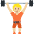 Person Lifting Weights Medium Light Skin Tone Emoji from Twemoji Set