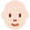 Person Light Skin Tone Bald Emoji from Twemoji Set