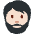 Person Light Skin Tone Beard Emoji from Twemoji Set