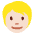 Person Light Skin Tone Blond Hair Emoji from Twemoji Set