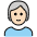 Person Light Skin Tone White Hair Emoji from OpenMoji Set