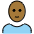 Person Medium Dark Skin Tone Bald Emoji from OpenMoji Set