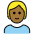 Person Medium Dark Skin Tone Blond Hair Emoji from OpenMoji Set