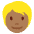 Person Medium Dark Skin Tone Blond Hair Emoji from Twemoji Set