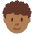 Person Medium Dark Skin Tone Curly Hair Emoji from Twemoji Set