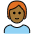 Person Medium Dark Skin Tone Red Hair Emoji from OpenMoji Set