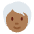 Person Medium Dark Skin Tone White Hair Emoji from Twemoji Set