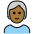 Person Medium Dark Skin Tone White Hair Emoji from OpenMoji Set