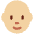 Person Medium Light Skin Tone Bald Emoji from Twemoji Set