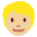 Person Medium Light Skin Tone Blond Hair Emoji from Twemoji Set