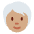Person Medium Skin Tone White Hair Emoji from Twemoji Set