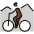 Person Mountain Biking Dark Skin Tone Emoji from OpenMoji Set