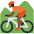 Person Mountain Biking Dark Skin Tone Emoji from Twemoji Set