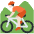 Person Mountain Biking Light Skin Tone Emoji from Twemoji Set