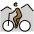 Person Mountain Biking Medium Dark Skin Tone Emoji from OpenMoji Set