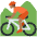 Person Mountain Biking Medium Dark Skin Tone Emoji from Twemoji Set