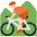 Person Mountain Biking Medium Light Skin Tone Emoji from Twemoji Set