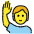 Person Raising Hand Emoji from OpenMoji Set