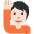Person Raising Hand Light Skin Tone Emoji from Twemoji Set