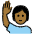 Person Raising Hand Medium Dark Skin Tone Emoji from OpenMoji Set
