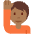 Person Raising Hand Medium Dark Skin Tone Emoji from Twemoji Set