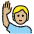 Person Raising Hand Medium Light Skin Tone Emoji from OpenMoji Set