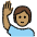 Person Raising Hand Medium Skin Tone Emoji from OpenMoji Set