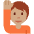 Person Raising Hand Medium Skin Tone Emoji from Twemoji Set