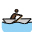Person Rowing Boat Dark Skin Tone Emoji from OpenMoji Set