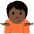 Person Shrugging Dark Skin Tone Emoji from Twemoji Set