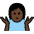 Person Shrugging Dark Skin Tone Emoji from OpenMoji Set