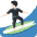 Person Surfing Light Skin Tone Emoji from Twemoji Set