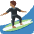 Person Surfing Medium Dark Skin Tone Emoji from Twemoji Set