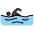 Person Swimming Dark Skin Tone Emoji from OpenMoji Set