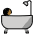 Person Taking Bath Medium Dark Skin Tone Emoji from OpenMoji Set