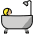 Person Taking Bath Medium Light Skin Tone Emoji from OpenMoji Set