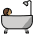 Person Taking Bath Medium Skin Tone Emoji from OpenMoji Set